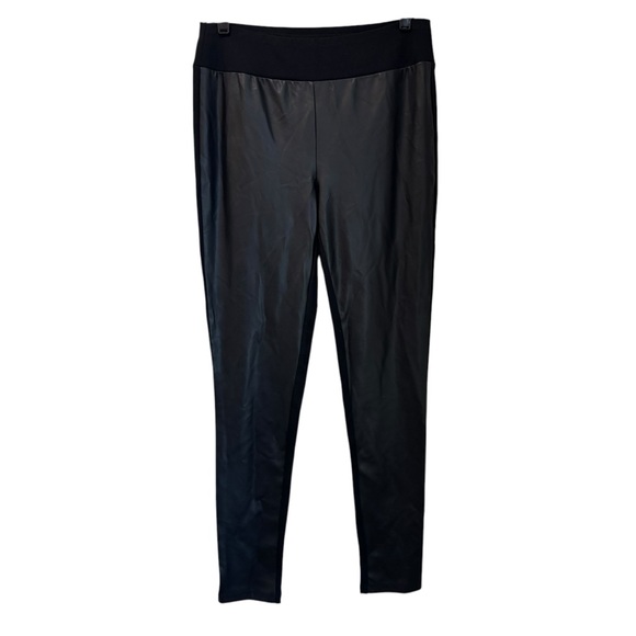 J. McLaughlin Pants - J. McLaughlin Black Faux‎ Leather Front Ponte Leggings Black Size Medium